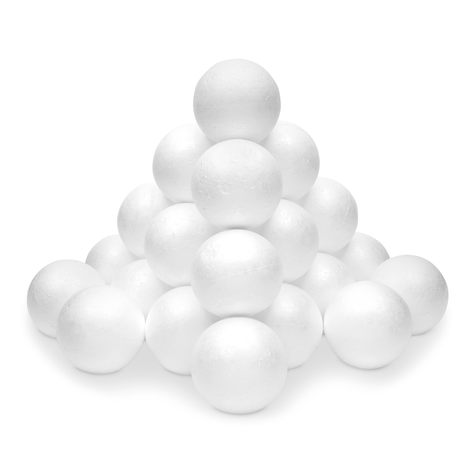 24 Pack 3 Inch Foam Balls for Crafts, Smooth Polystyrene Spheres